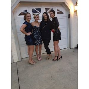 Black sequence dress